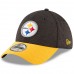 Men's Pittsburgh Steelers New Era Black/Gold 2018 NFL Sideline Home Official 39THIRTY Flex Hat 3058222
